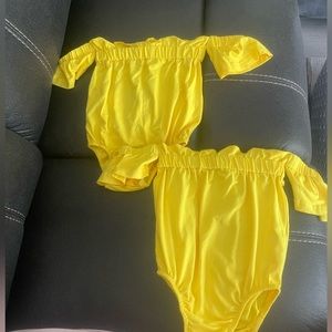 2 Yellow Flutter Sleeves